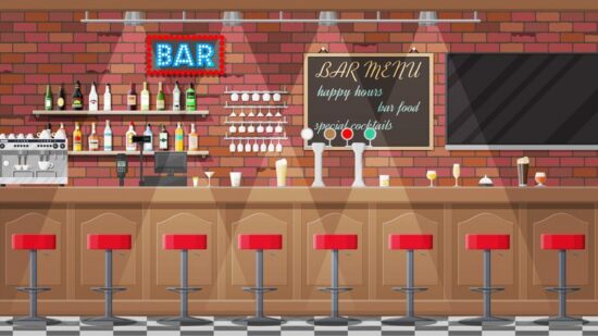 83503916 - interior of pub, cafe or bar.
